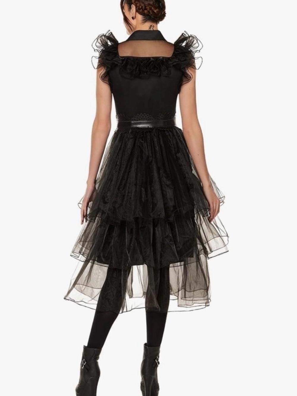 Spirit Halloween Adult Rave 'N Dance Wednesday Addams Dress Costume Adams Family - Picture 2 of 4